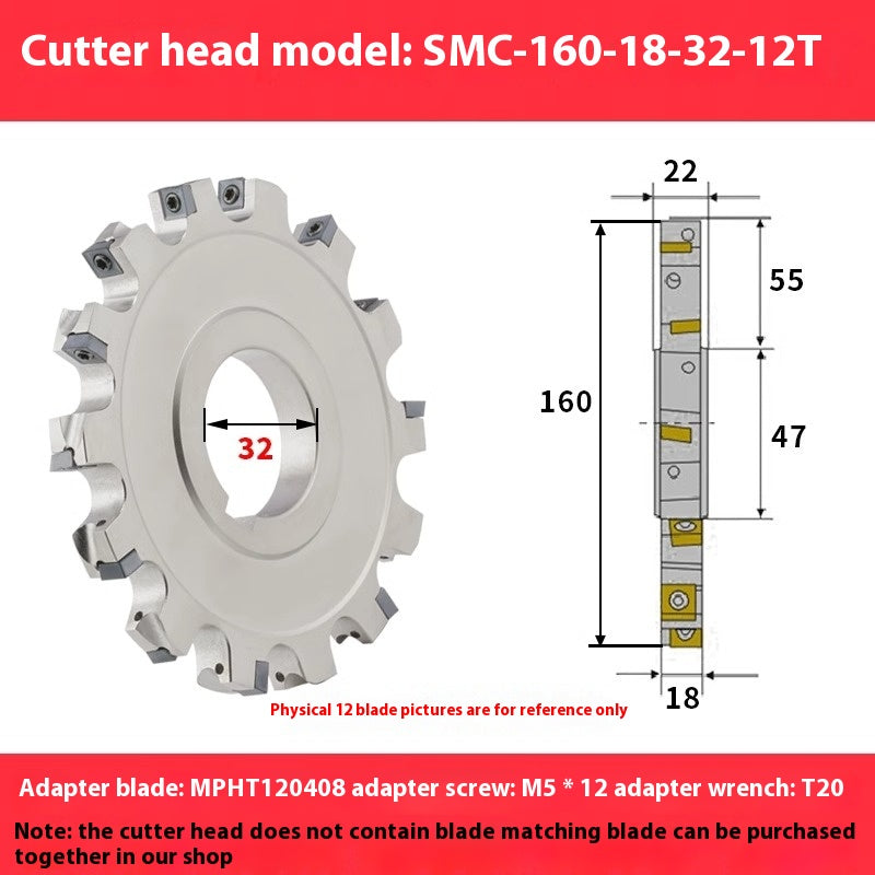 2080-CNC sleeve SMD side and face milling cutterhead CNC indexable chip SMC cutterhead T-slot grooving MPHT06 Shandong Denso Pricision Tools Co.,Ltd.